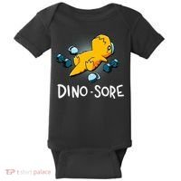 Dino Sore Funny Dinosaur Workout Gym Lifting Fitness Baby Bodysuit thumb 0