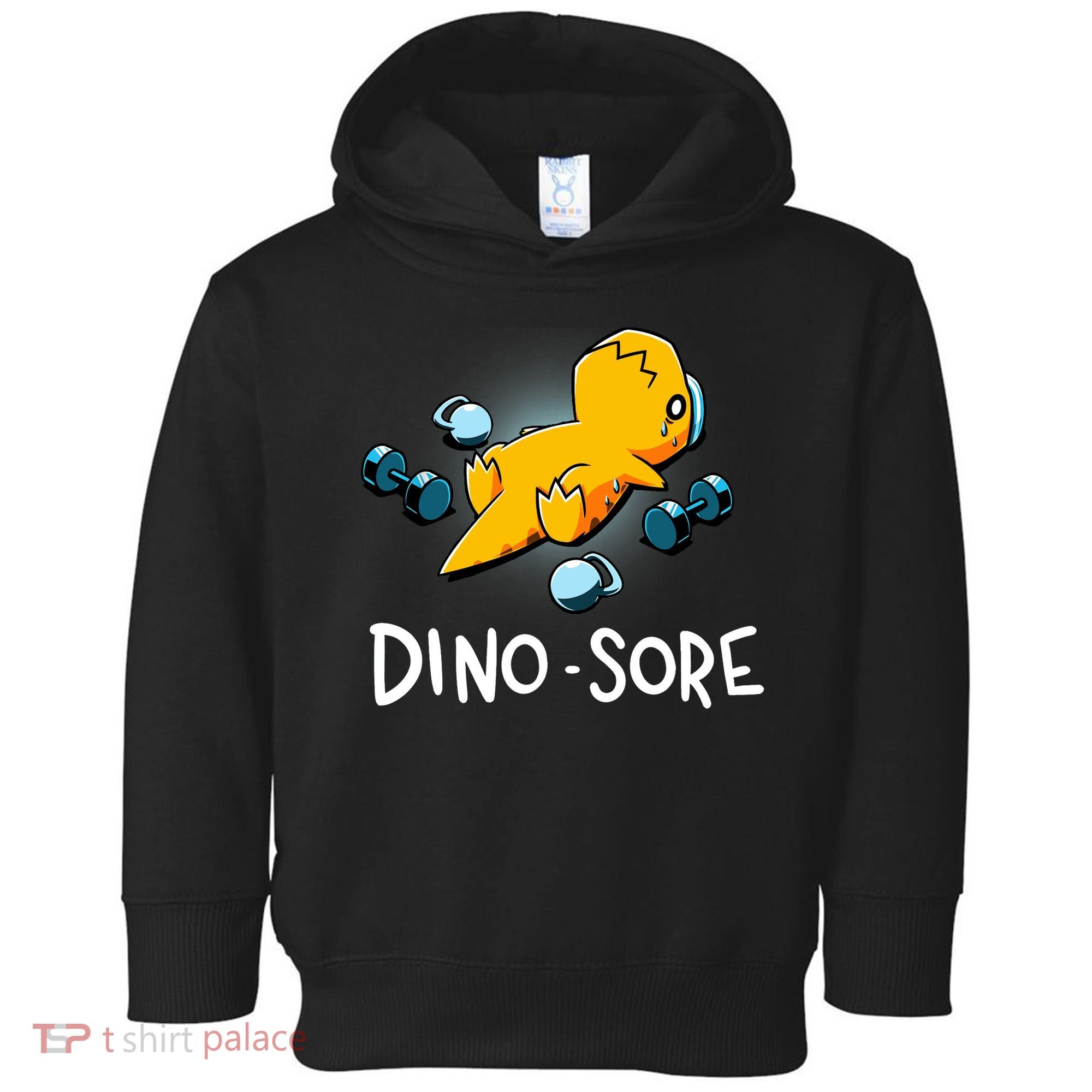 Dino Sore Funny Dinosaur Workout Gym Lifting Fitness Toddler Hoodie