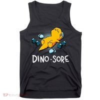 Dino Sore Funny Dinosaur Workout Gym Lifting Fitness Tank Top thumb 0