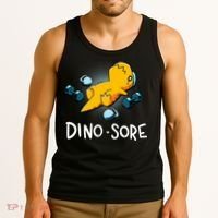 Dino Sore Funny Dinosaur Workout Gym Lifting Fitness Tank Top thumb 3