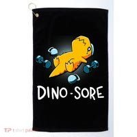 Dino Sore Funny Dinosaur Workout Gym Lifting Fitness Golf Towel thumb 0