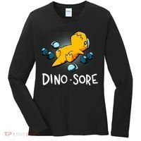 Dino Sore Funny Dinosaur Workout Gym Lifting Fitness Women's Long Sleeve Shirt thumb 0