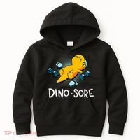 Dino Sore Funny Dinosaur Workout Gym Lifting Fitness Kids Hoodie thumb 0