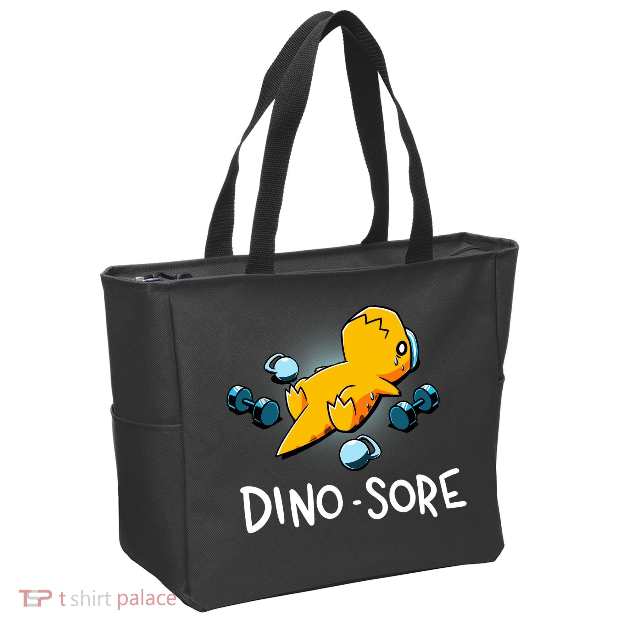 Dino Sore Funny Dinosaur Workout Gym Lifting Fitness Tote Bag