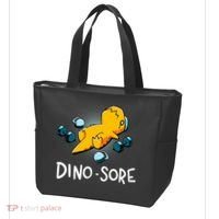 Dino Sore Funny Dinosaur Workout Gym Lifting Fitness Tote Bag thumb 3