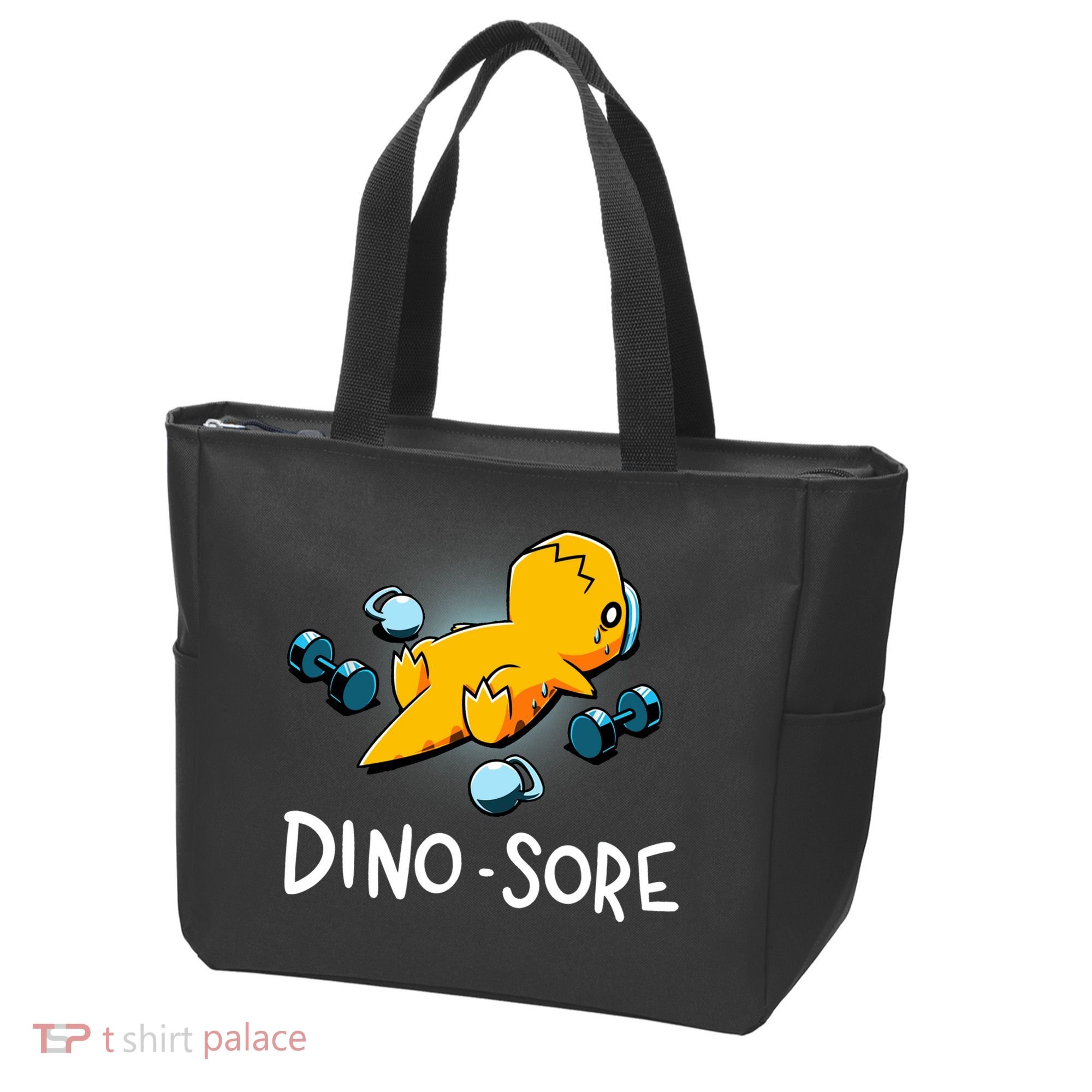 Dino Sore Funny Dinosaur Workout Gym Lifting Fitness Tote Bag