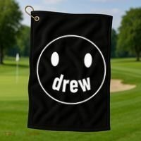 Drew Smiley Face Drew Happy Face Drew Golf Towel thumb 1