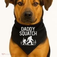 Daddy Squatch Funny Bigfoot Daddy Dad Father's Day USA-Made Doggie Bandana thumb 1