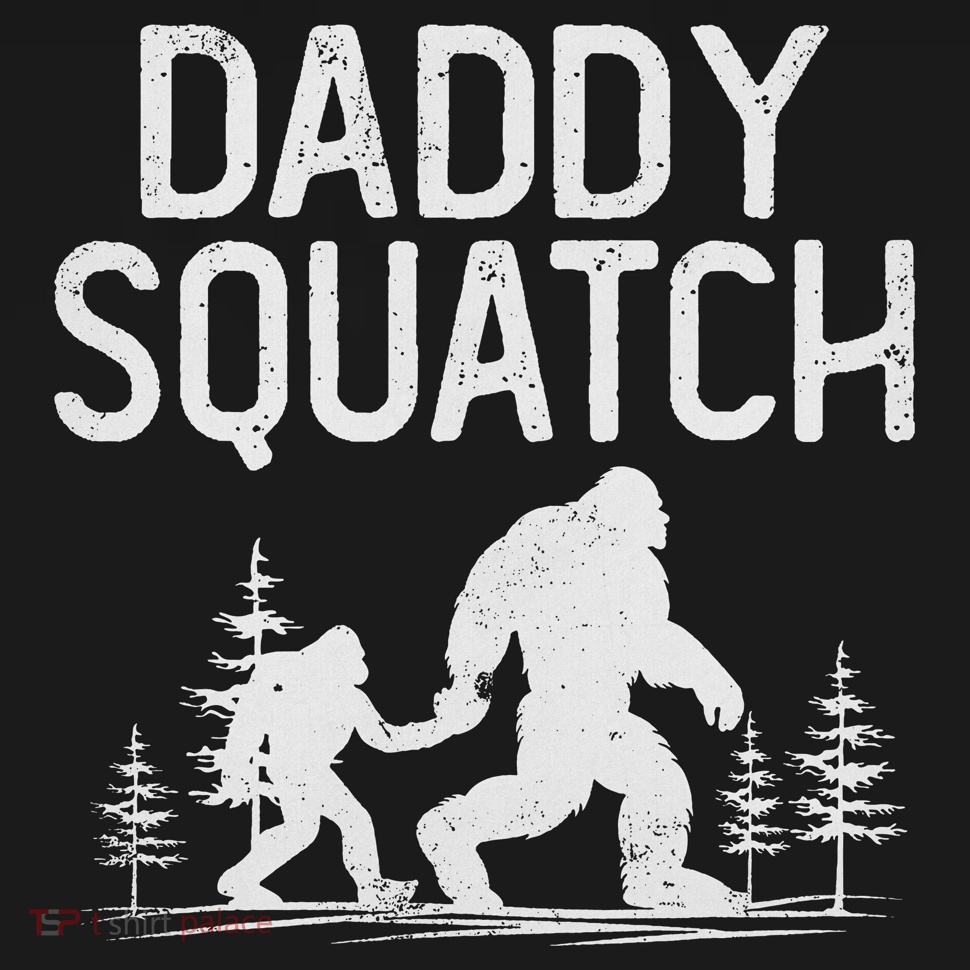 Daddy Squatch Funny Bigfoot Daddy Dad Father's Day Polo