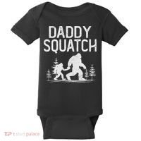 Daddy Squatch Funny Bigfoot Daddy Dad Father's Day Baby Bodysuit thumb 0