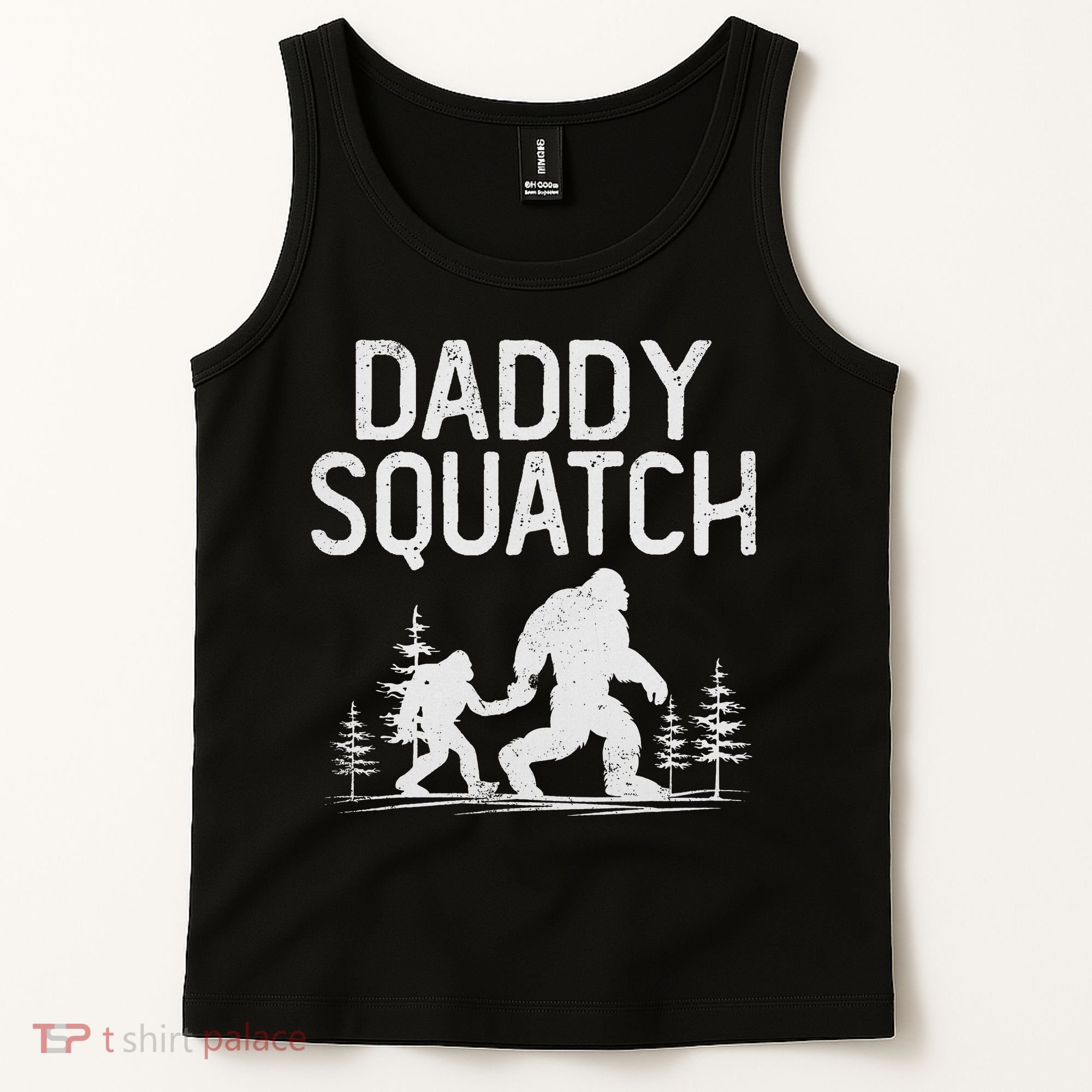 Daddy Squatch Funny Bigfoot Daddy Dad Father's Day Tank Top