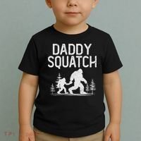 Daddy Squatch Funny Bigfoot Daddy Dad Father's Day Toddler T-Shirt thumb 2