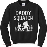 Daddy Squatch Funny Bigfoot Daddy Dad Father's Day Kids Sweatshirt thumb 0