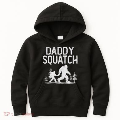 Daddy Squatch Funny Bigfoot Daddy Dad Father's Day Kids Hoodie