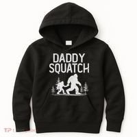 Daddy Squatch Funny Bigfoot Daddy Dad Father's Day Kids Hoodie thumb 0