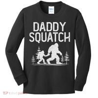 Daddy Squatch Funny Bigfoot Daddy Dad Father's Day Kids Long Sleeve Shirt thumb 0