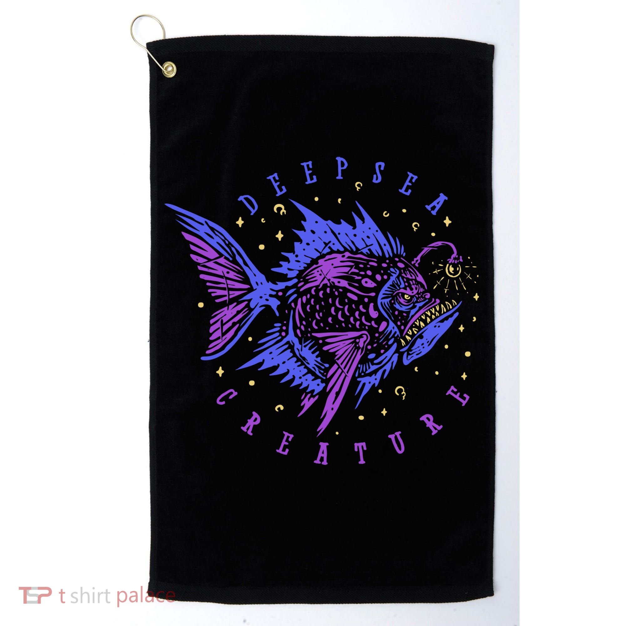Deep Sea Fish Creature Golf Towel