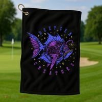 Deep Sea Fish Creature Golf Towel thumb 1