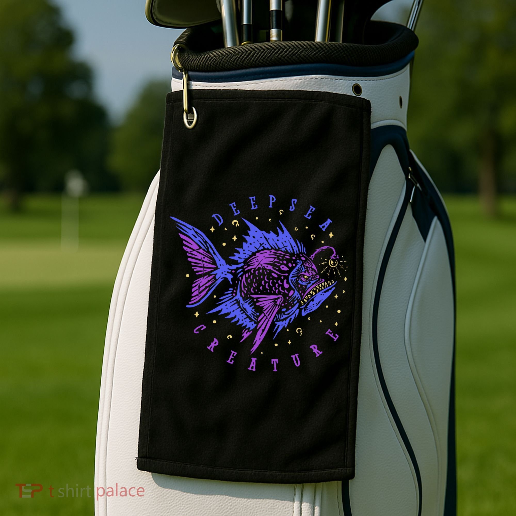 Deep Sea Fish Creature Golf Towel