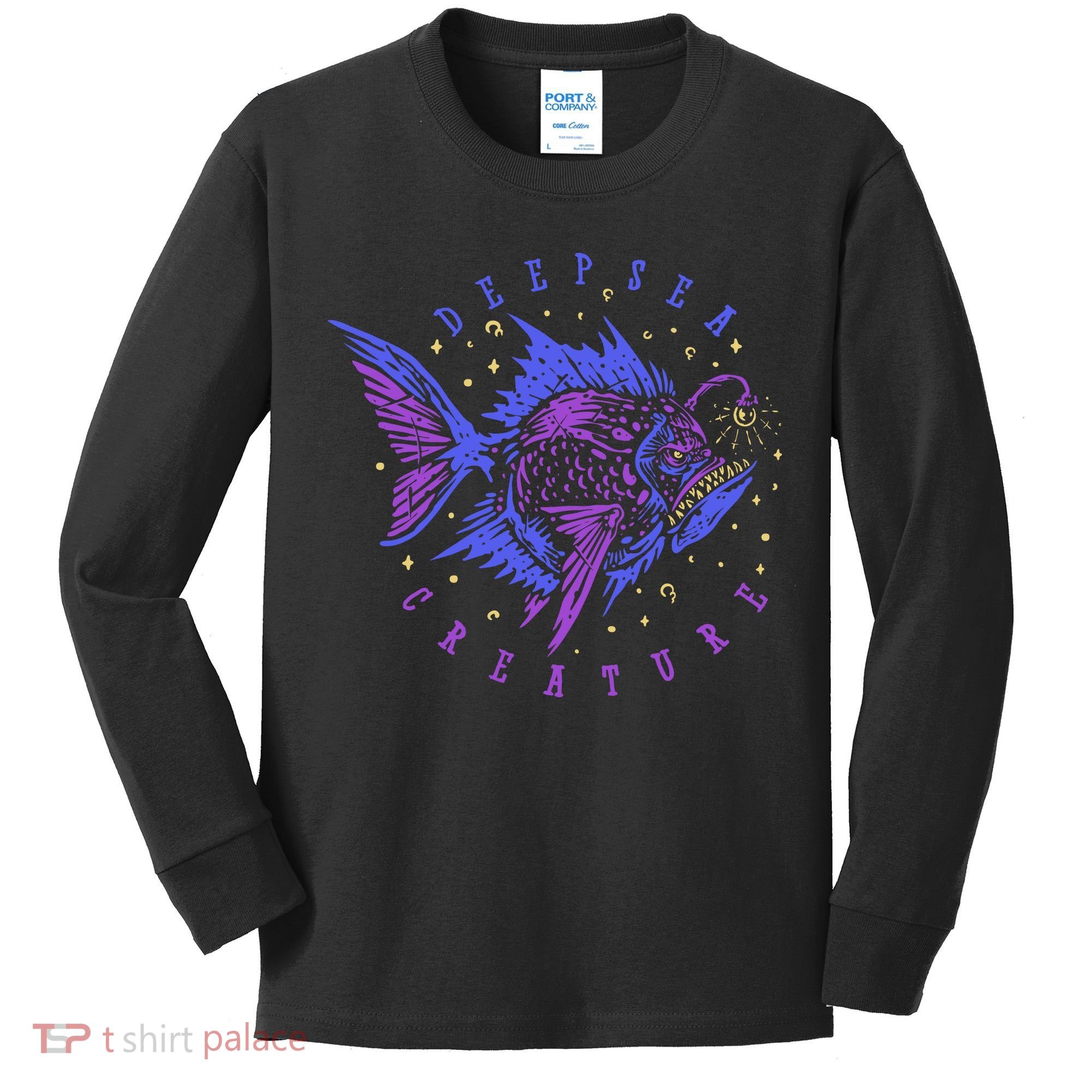 Deep Sea Fish Creature Kids Long Sleeve Shirt