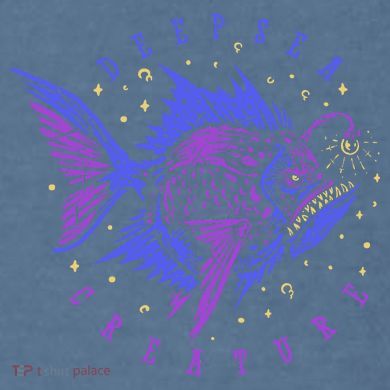 Deep Sea Fish Creature Garment-Dyed Sweatshirt