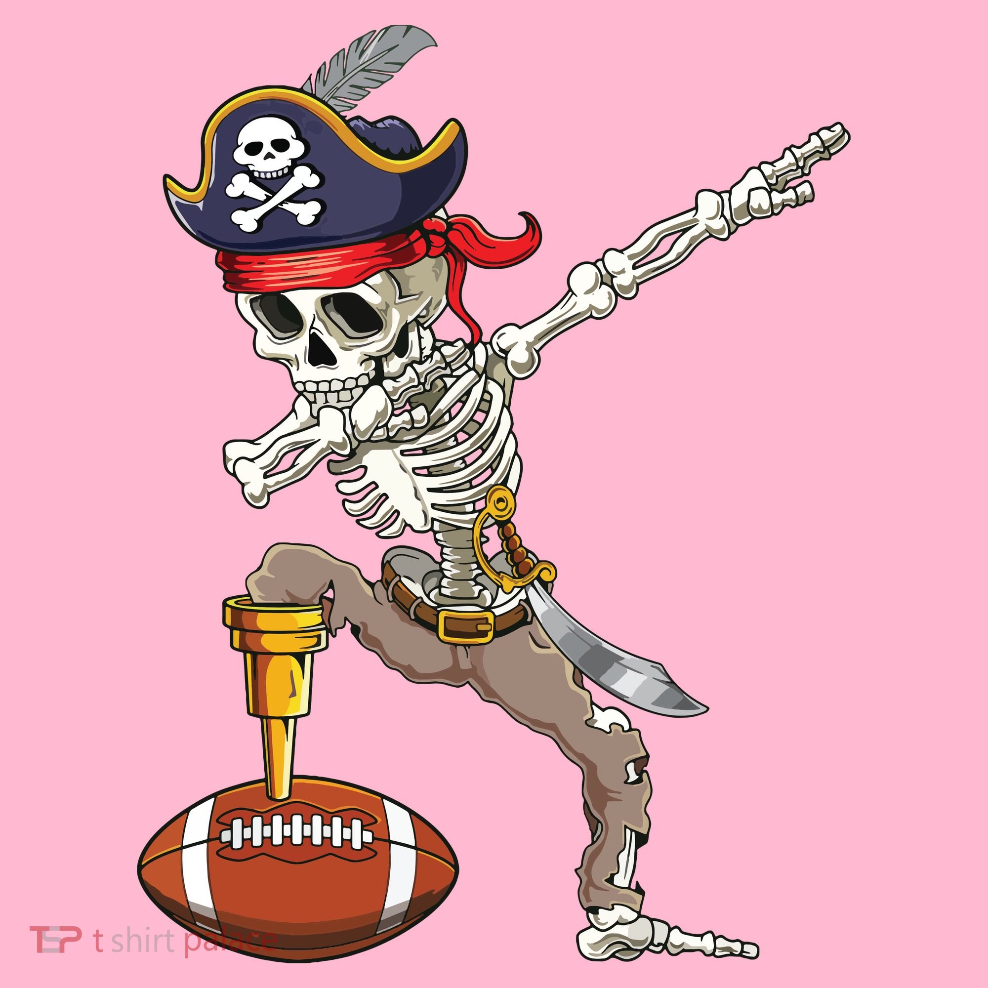 Dab Skeleton Funny Dabbing Skeleton Pirate Football Coaster