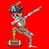Dab Skeleton Funny Dabbing Skeleton Pirate Football Santa Hat thumb 1