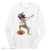 Dab Skeleton Funny Dabbing Skeleton Pirate Football Long Sleeve Shirt thumb 0