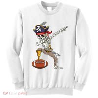 Dab Skeleton Funny Dabbing Skeleton Pirate Football Sweatshirt thumb 0