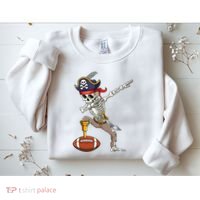 Dab Skeleton Funny Dabbing Skeleton Pirate Football Sweatshirt thumb 2