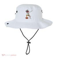 Dab Skeleton Funny Dabbing Skeleton Pirate Football Bucket Hat thumb 0