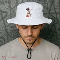 Dab Skeleton Funny Dabbing Skeleton Pirate Football Bucket Hat thumb 2
