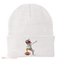 Dab Skeleton Funny Dabbing Skeleton Pirate Football Beanie thumb 0