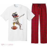 Dab Skeleton Funny Dabbing Skeleton Pirate Football Pajama Set thumb 0