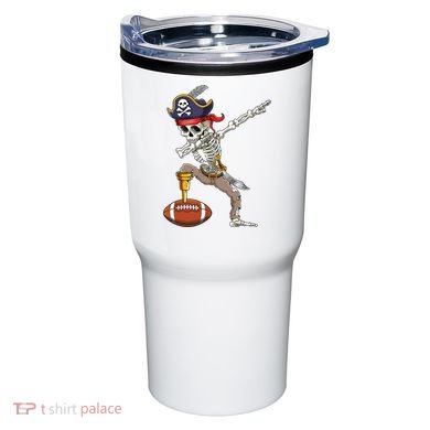 Dab Skeleton Funny Dabbing Skeleton Pirate Football Tumbler