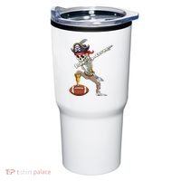 Dab Skeleton Funny Dabbing Skeleton Pirate Football Tumbler thumb 0