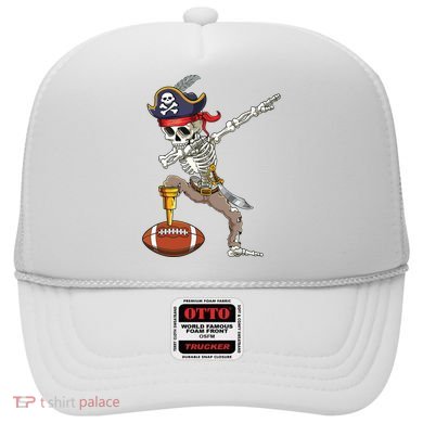 Dab Skeleton Funny Dabbing Skeleton Pirate Football Hat