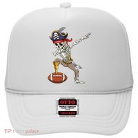 Dab Skeleton Funny Dabbing Skeleton Pirate Football Hat thumb 0