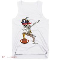 Dab Skeleton Funny Dabbing Skeleton Pirate Football Tank Top thumb 0