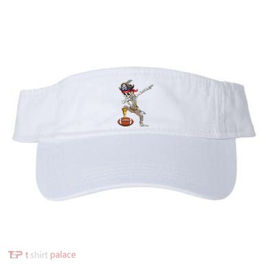 Dab Skeleton Funny Dabbing Skeleton Pirate Football Visor