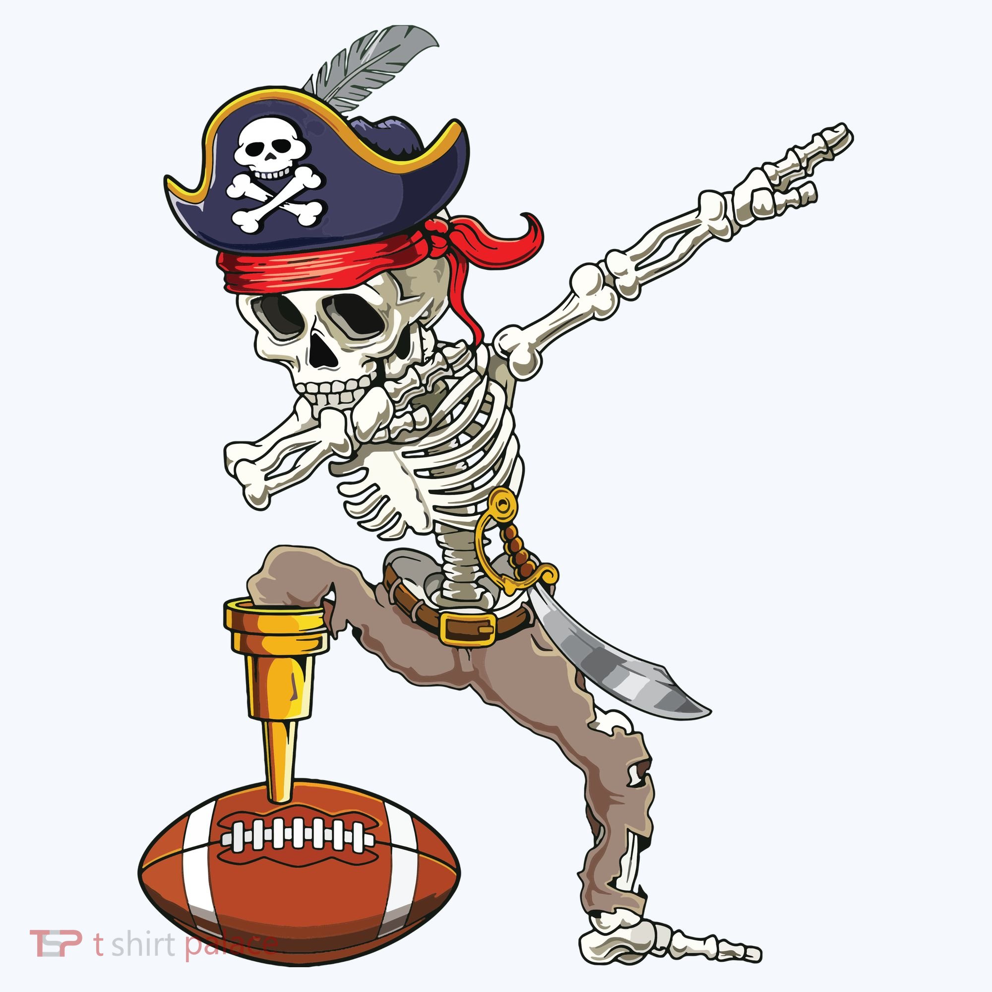 Dab Skeleton Funny Dabbing Skeleton Pirate Football Visor