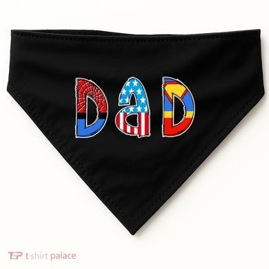Dad Superhero Father's Day Gift USA-Made Doggie Bandana