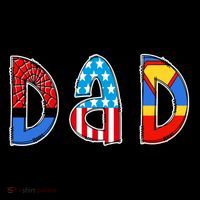 Dad Superhero Father's Day Gift USA-Made Doggie Bandana thumb 2
