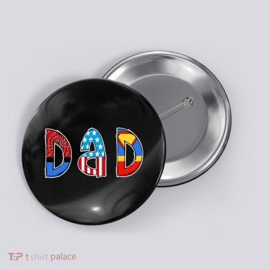 Dad Superhero Father's Day Gift Button