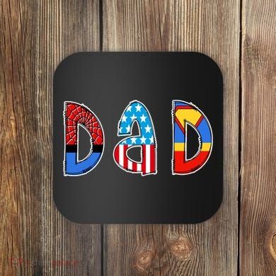 Dad Superhero Father's Day Gift Coaster