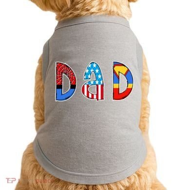 Dad Superhero Father's Day Gift Doggie Tank