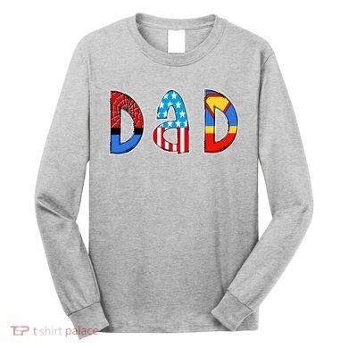 Dad Superhero Father's Day Gift Long Sleeve Shirt