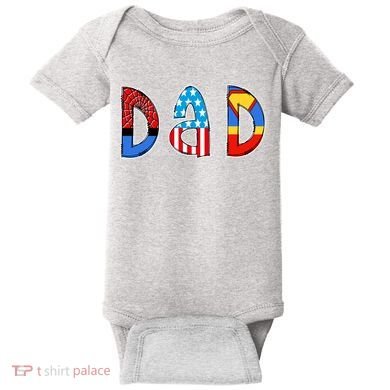 Dad Superhero Father's Day Gift Baby Bodysuit