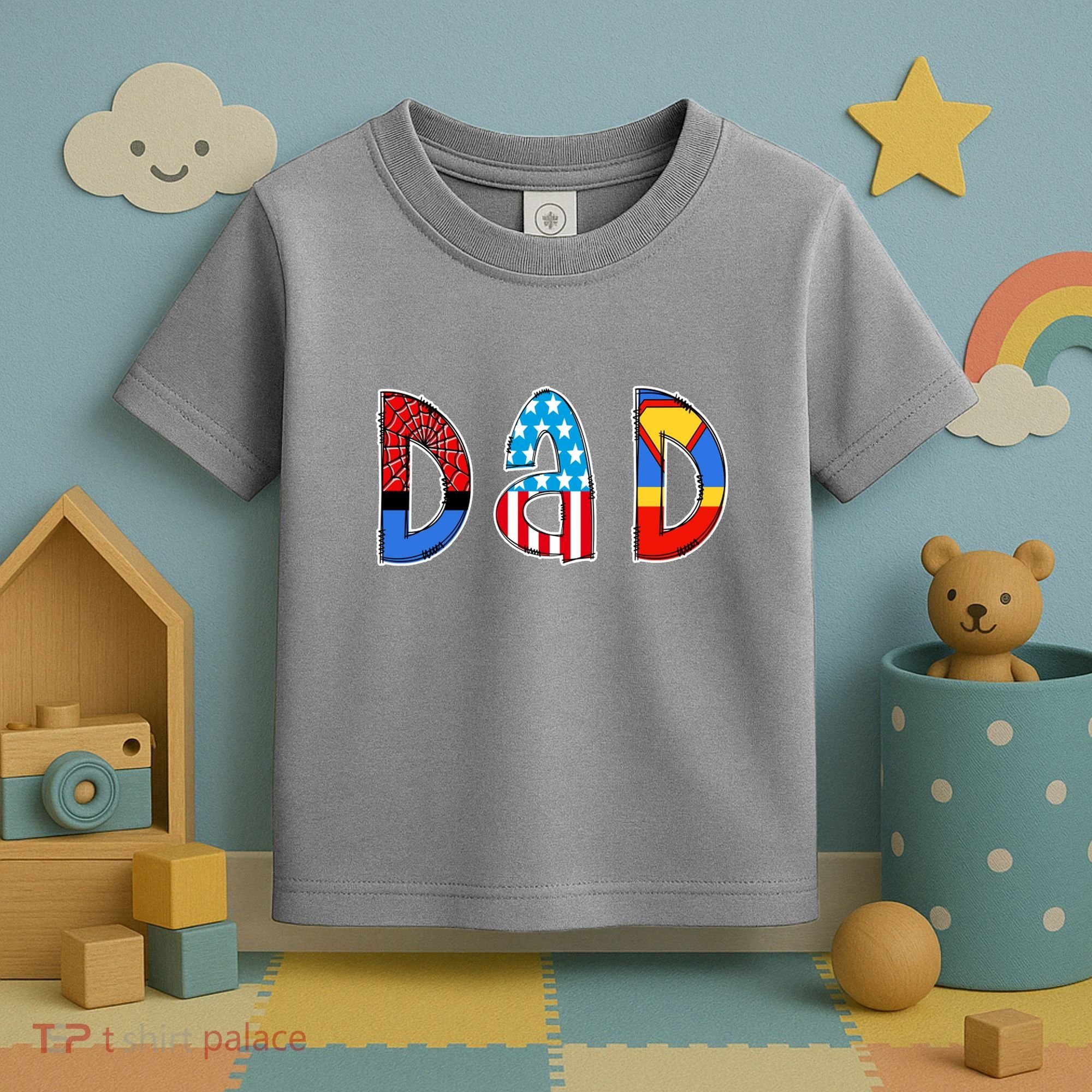 Dad Superhero Father's Day Gift Toddler T-Shirt