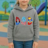 Dad Superhero Father's Day Gift Kids Hoodie thumb 3